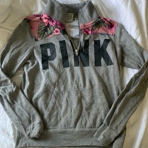 PINK half zip sweatshirt XS